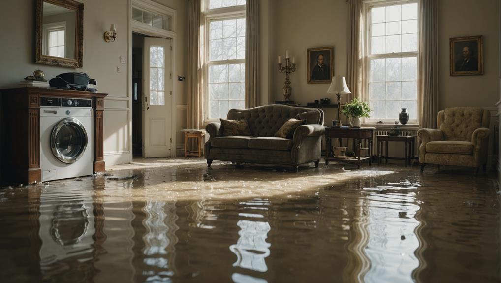 Professional water damage restoration technicians responding to burst pipe emergency