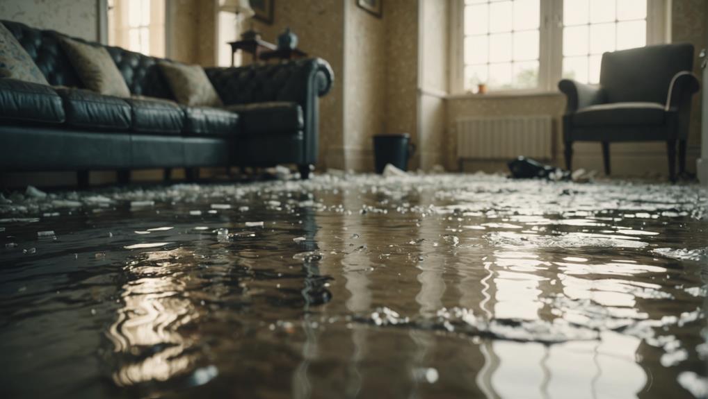 Buckled hardwood flooring from water damage requiring immediate restoration